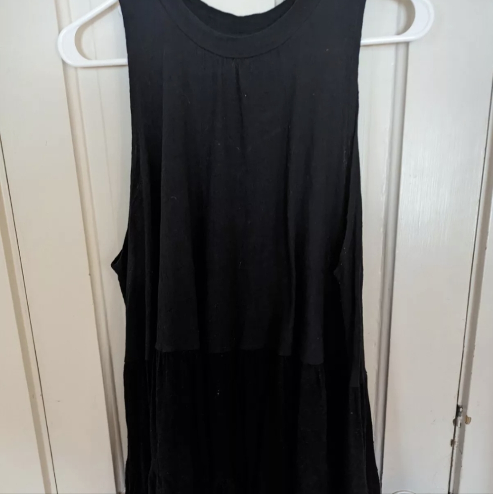 Free People Right on Time Sleeveless Tunic - black - size XS